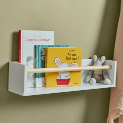 EMINZA Etagère murale enfant bois 1 niveau (H12 cm) Zoa he Blanc Best