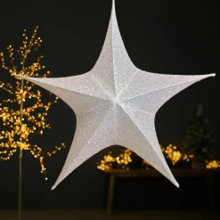 KAEMINGK Etoile de Noël à suspendre (D65 cm) Christmas pailleté Irisé Blanc irisé New