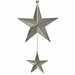 KAEMINGK Etoile de Noël à suspendre (H21 cm) Duo Argent Discount