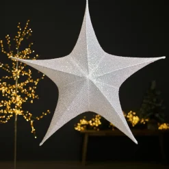 KAEMINGK Etoile de Noël à suspendre (D80 cm) Christmas pailleté Irisé Blanc irisé Clearance