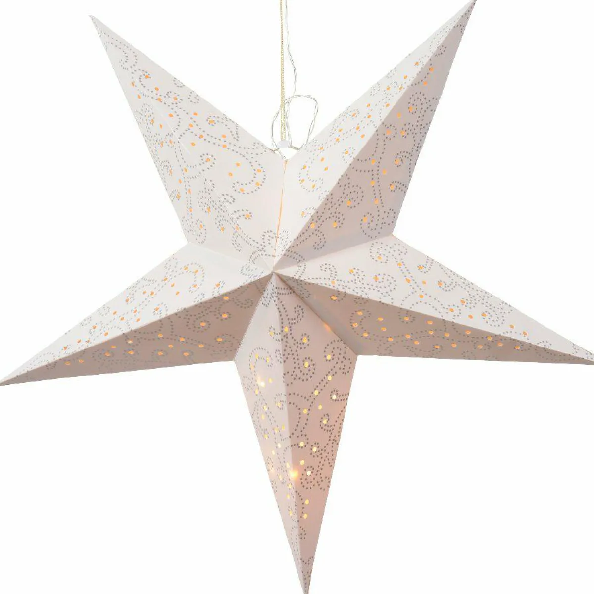 KAEMINGK Etoile lumineuse à suspendre (H60 cm) Origami Blanc et Blanc chaud Outlet