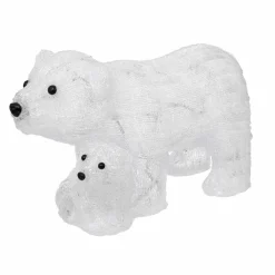 Feeric Lights & Christmas Famille d'ours polaire solaire 60 LED (H25 cm) Blanc froid Best
