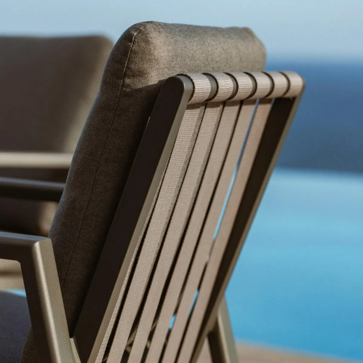 MOBELLIA Fauteuil de jardin aluminium Long Beach Gris Anthracite Discount
