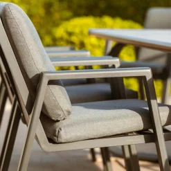 MOBELLIA Fauteuil de jardin aluminium Long Beach Gris Anthracite Discount