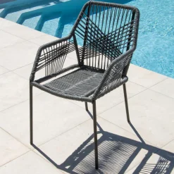 #N/A Fauteuil de jardin empilable Seville - Gris Clearance