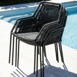 #N/A Fauteuil de jardin empilable Seville - Gris Clearance