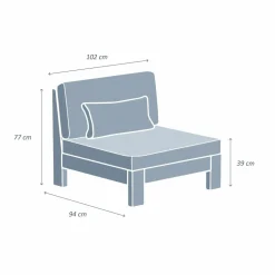 MOBELLIA Fauteuil de jardin en bois d'acacia Bornéo Sable Outlet