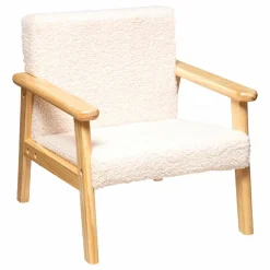 Atmosphera createur d'interieur for kids Fauteuil enfant bouclette (H46 cm) Basile Ecru Clearance