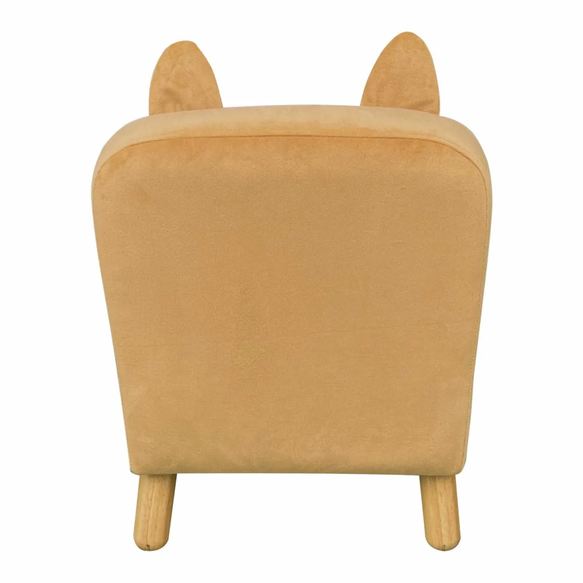 EMINZA Fauteuil velours enfant (H50 cm) Hippo Jaune ocre Online