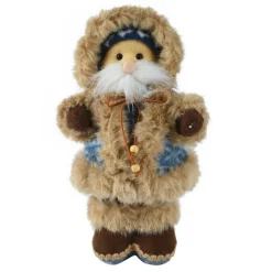 KAEMINGK Figurine de Noël (H32 cm) Esquimau douce fourrure Beige Hot
