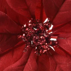 KAEMINGK Fleur décorative sur pince (D24 cm) Bella Rouge New