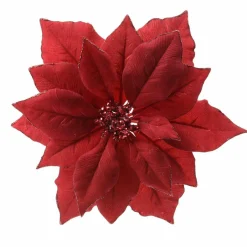 KAEMINGK Fleur décorative sur pince (D24 cm) Bella Rouge New