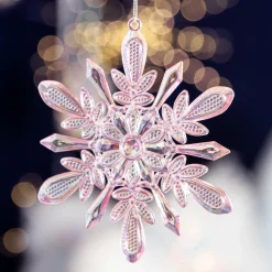 KAEMINGK Flocon de Neige à suspendre (H14 cm) Glacé Rose Online