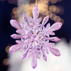 KAEMINGK Flocon de Neige à suspendre (H14 cm) Glacé Violet Outlet