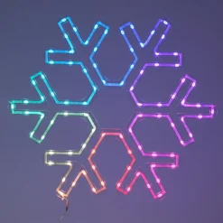 KOOPMAN Flocon de neige lumineux néon 96 LED H43 cm Multicolore Best