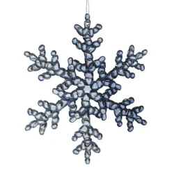 KAEMINGK Flocon de Noël à suspendre (H15 cm) Givré bleuté Transparent Sale