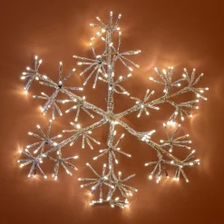KAEMINGK Flocon de Noël lumineux 192 LED (H48 cm) Flash Blanc chaud Clearance