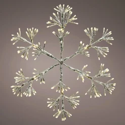 KAEMINGK Flocon de Noël lumineux 192 LED (H48 cm) Flash Blanc chaud Clearance