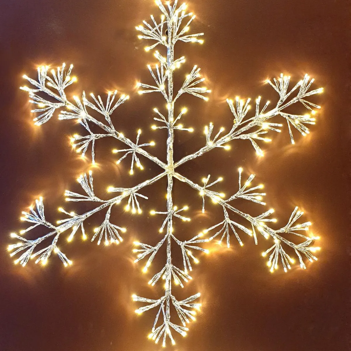 KAEMINGK Flocon de Noël lumineux 336 LED (H78 cm) Flash Blanc chaud