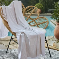 L'effet papillon Fouta coton et éponge (95 x 180 cm) Naël Corail Orange Online