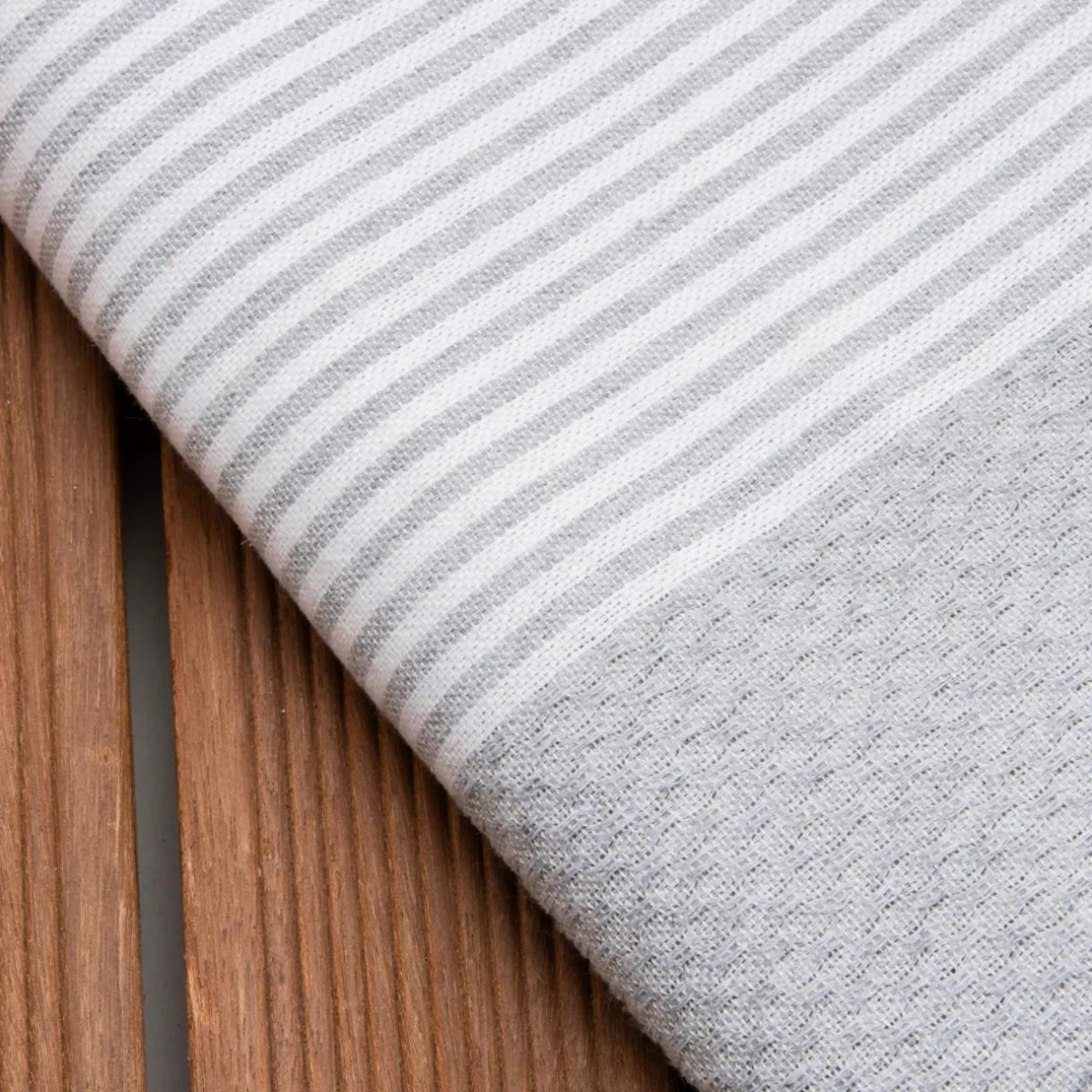 Fouta coton recyclé (100 x 200 cm) Océane e Gris Discount