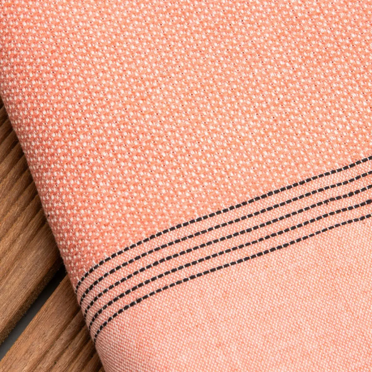 Fouta coton recyclé (100 x 200 cm) Beach Corail Orange Best