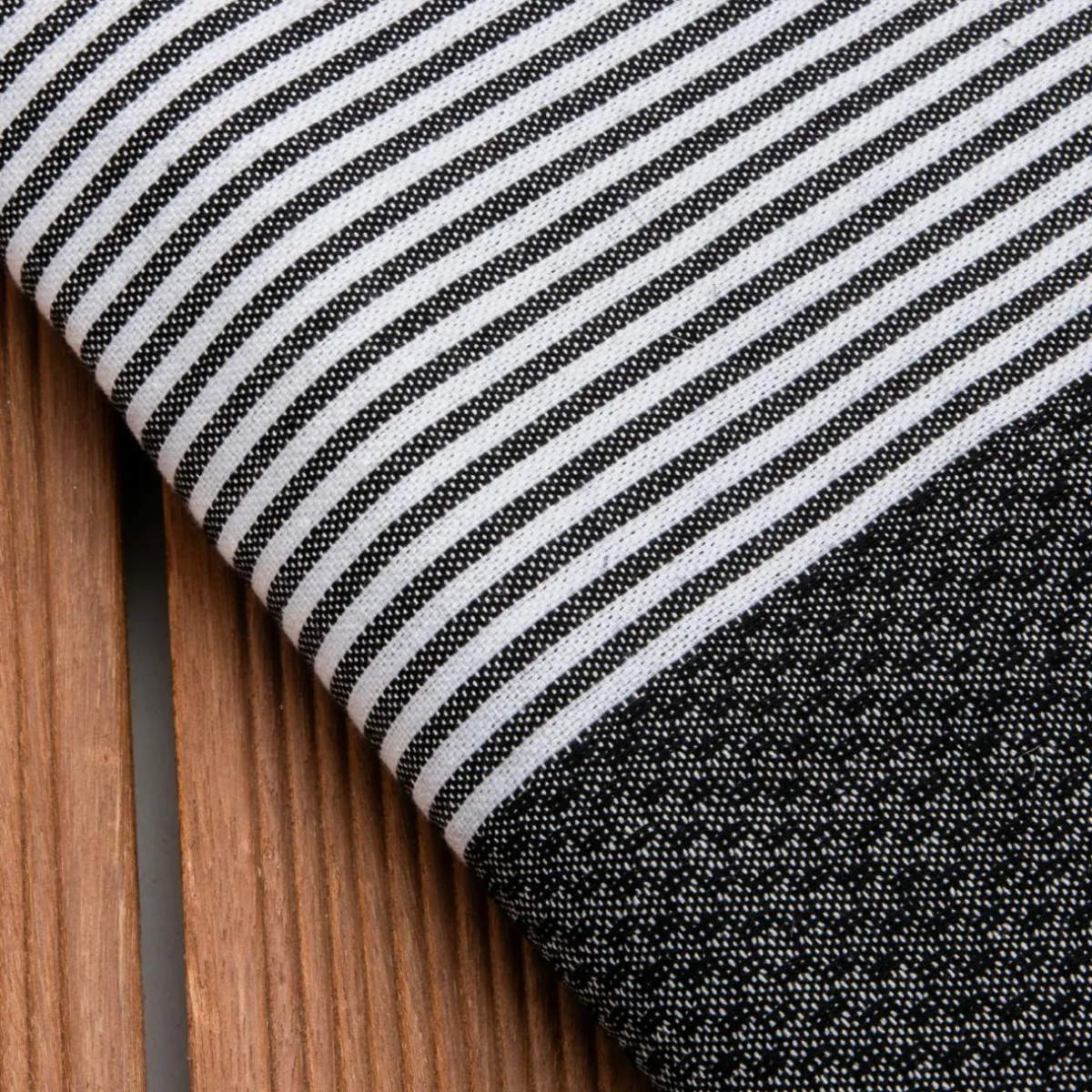 Fouta coton recyclé (100 x 200 cm) Océane e Noir Clearance