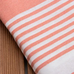 Fouta coton recyclé (200 x 200 cm) Summer Corail Orange New