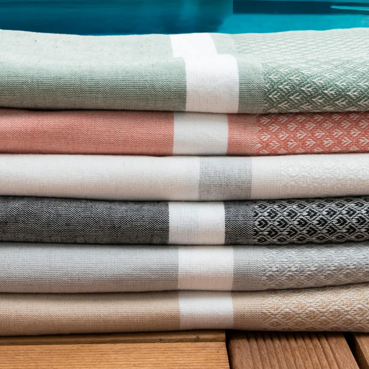 Fouta coton recyclé (100 x 200 cm) Selma Beige Online