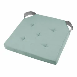 LOVELY CASA Galette de chaise carrée scratch (38 x 38 cm) Duo Vert Jade Clearance