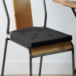 LOVELY CASA Galette de chaise carrée scratch (38 x 38 cm) Duo e Noir Clearance