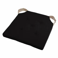 LOVELY CASA Galette de chaise carrée scratch (38 x 38 cm) Duo e Noir Clearance