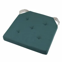 LOVELY CASA Galette de chaise carrée scratch (38 x 38 cm) Duo Bleu vert Hot