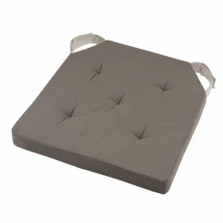 LOVELY CASA Galette de chaise carrée scratch (38 x 38 cm) Duo Taupe