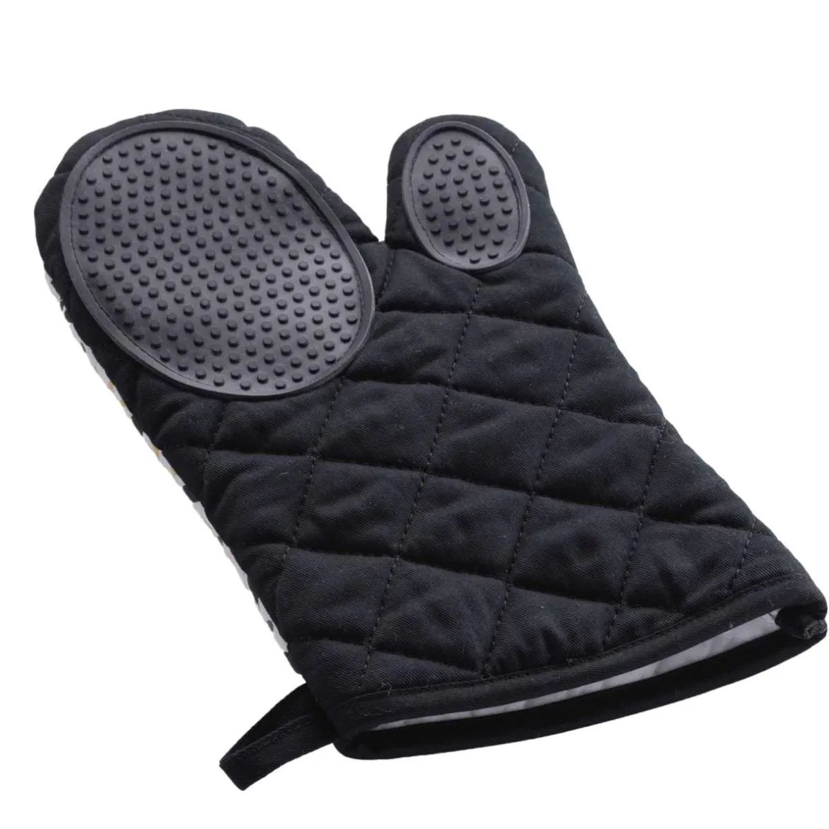 douceur d'intu017drieur Gant de cuisine ambidextre en coton (30 x 18 cm) Solaris Noir New