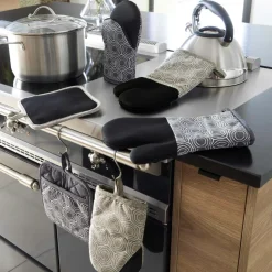 douceur d'intu017drieur Gant de cuisine ambidextre coton (30x18 cm) Alveis Beige Hot