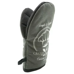 douceur d'intu017drieur Gant de cuisine coton (24.5 x 14.5 cm) Grand Chef Gris Best
