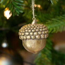 KAEMINGK Gland de Noël à suspendre (H8 cm) Vieux Chêne Or Discount