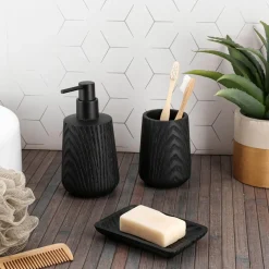 TENDANCE Gobelet en résine effet bois Scandi Noir