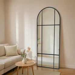 EMINZA Grand miroir à poser en métal (H173 cm) Industriel Noir Best
