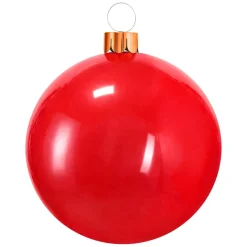KOOPMAN Grande boule de Noël gonflable (D45 cm) Rouge Hot