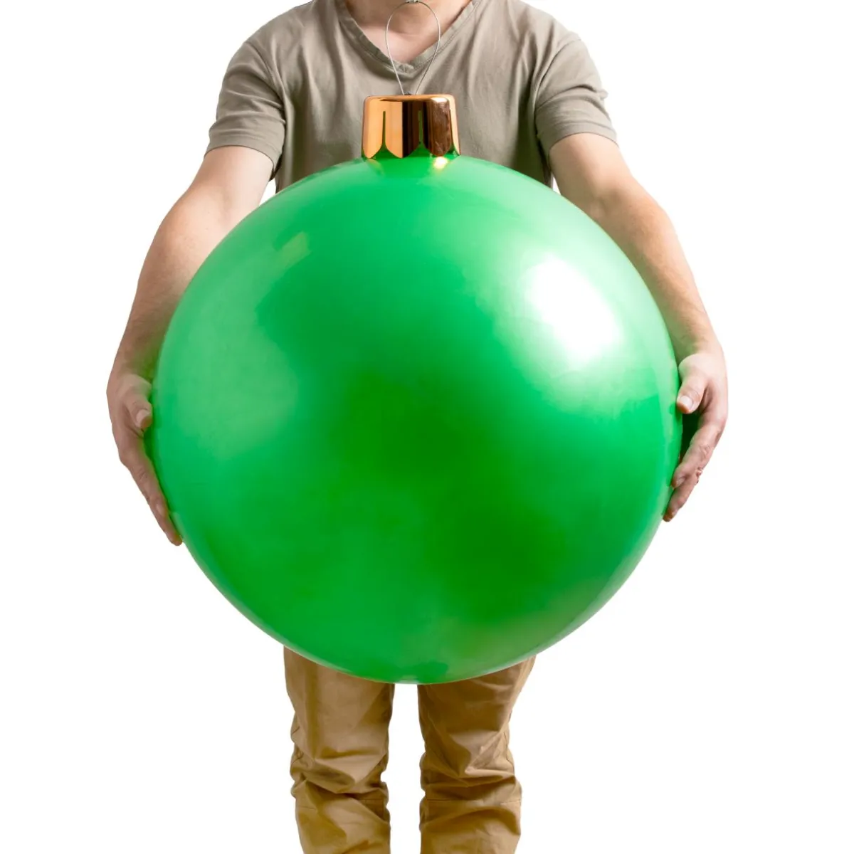 KOOPMAN Grande boule de Noël gonflable (D65 cm) Vert Clearance