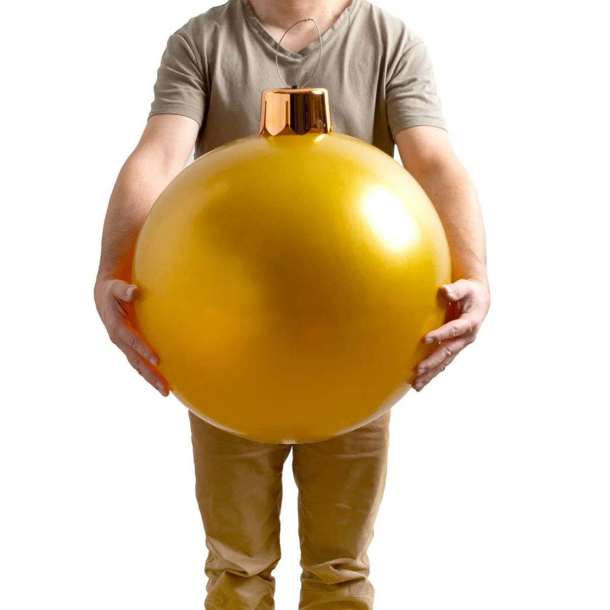 KOOPMAN Grande boule de Noël gonflable (D45 cm) Or