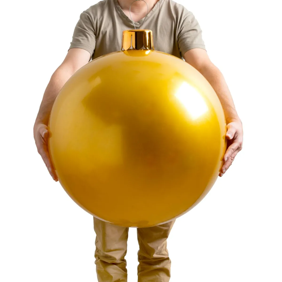 KOOPMAN Grande boule de Noël gonflable (D65 cm) Or