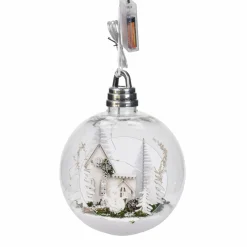 KOOPMAN Grande Boule lumineuse à piles (D20 cm) Maison Blanc chaud Outlet