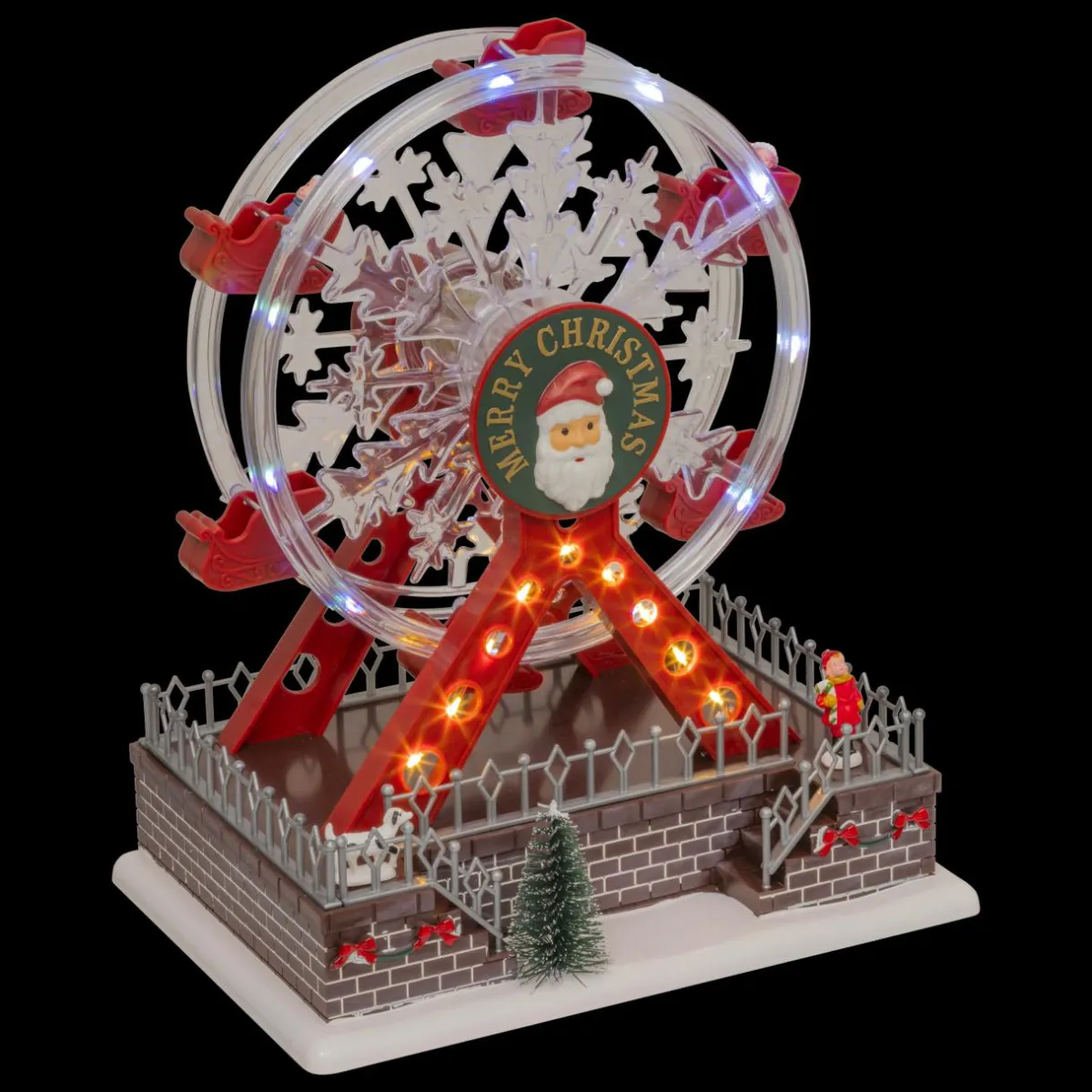 JJA Grande roue musicale et animée (H28 cm) Christmas Multicolore New