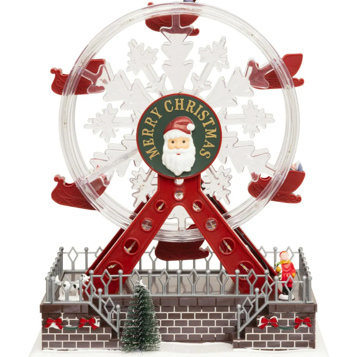 JJA Grande roue musicale et animée (H28 cm) Christmas Multicolore New