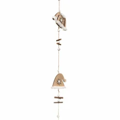 Feeric Lights & Christmas Guirlande déco en bois (1,5 m) Bonnets et manteaux Naturel Outlet