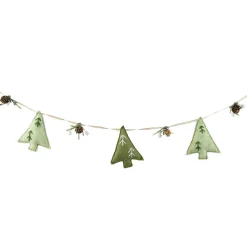 KAEMINGK Guirlande déco en feutrine (1,3 m) Sapins et pommes de pin Vert Vert romarin Online