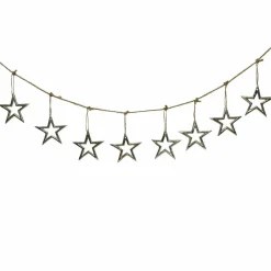 KAEMINGK Guirlande déco en métal (1 m) Farandole d'étoiles Argent